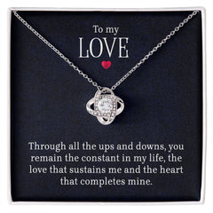 To My Love - Love Knot Necklace
